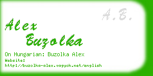 alex buzolka business card